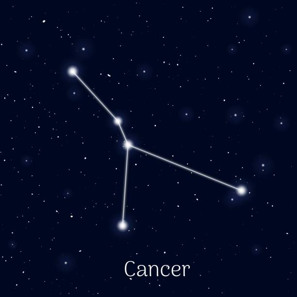 istock Sign zodiac cancer, night sky background, realistic 928721360
