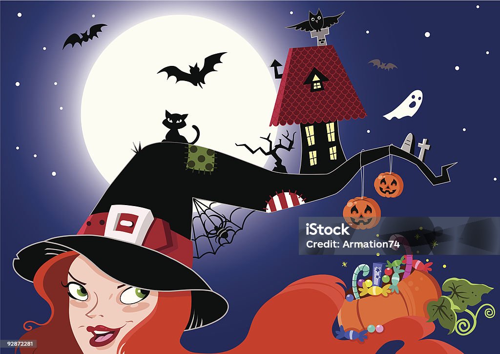 Nuits d'Halloween - clipart vectoriel de Fantôme libre de droits