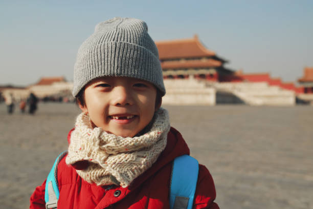 Cute Children in the Imperial Palace Cute Children in the Imperial Palace forbidden city beijing architecture chinese ethnicity stock pictures, royalty-free photos & images