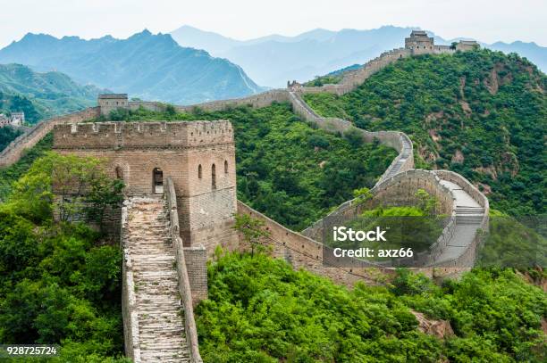Jinshanling Great Wall Hebei Of China Stock Photo - Download Image Now - Great Wall Of China, China - East Asia, Wall - Building Feature