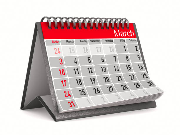 istock Calendar for March. Isolated 3D illustration 928725732