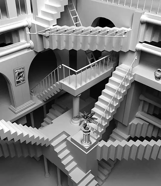 Photo of Escher stairs