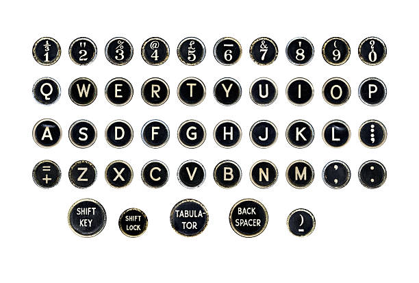 tasti di macchina da scrivere - typewriter key foto e immagini stock