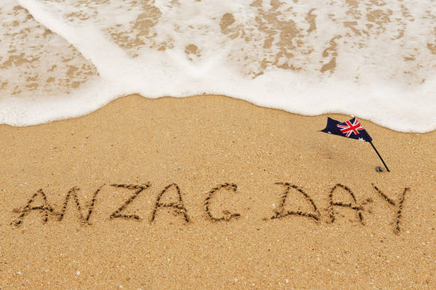 istock Words Anzac day  on the sand 928764814