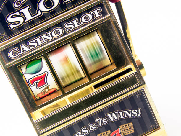 istock retro toy slot machine spinning 928765228