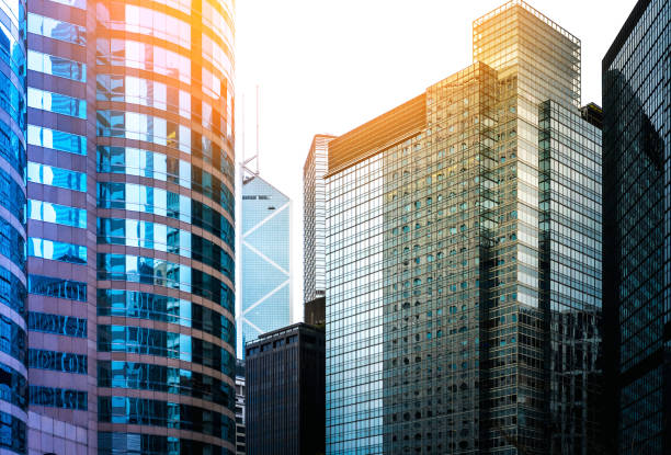istock Modern office building detail, glass surface with sunlight 928768634