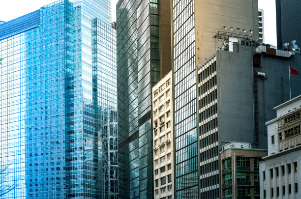 istock Modern office building detail, glass surface 928768696