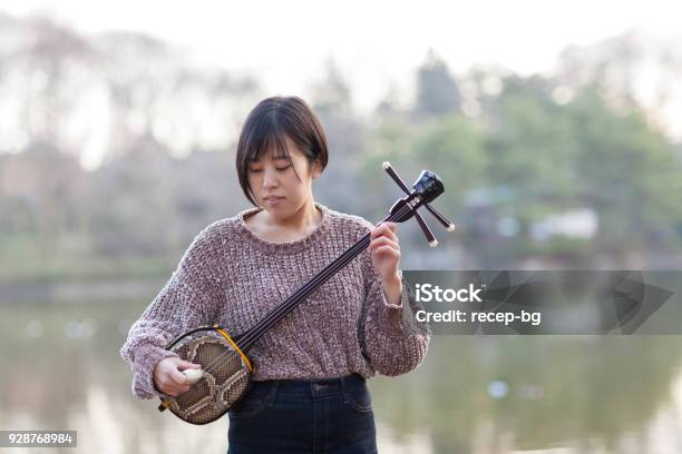 演奏日本音楽 enstrument 日本の女性