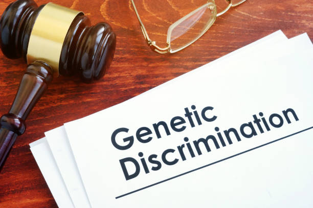 istock Papers about Genetic Discrimination and gavel. 928775304