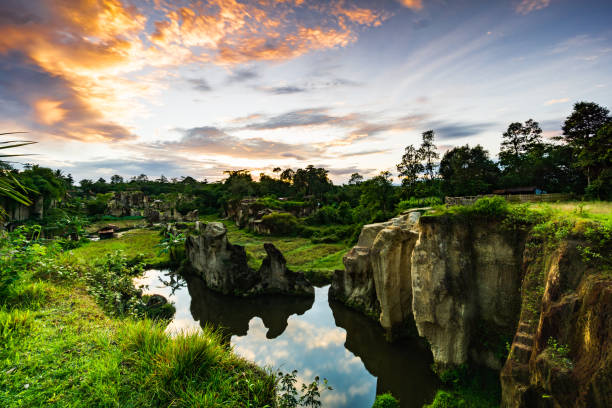 Koja Cliff Tebing Koja Known also as Godzilla Cage in Tangerang, Indonesia tangerang photos stock pictures, royalty-free photos & images