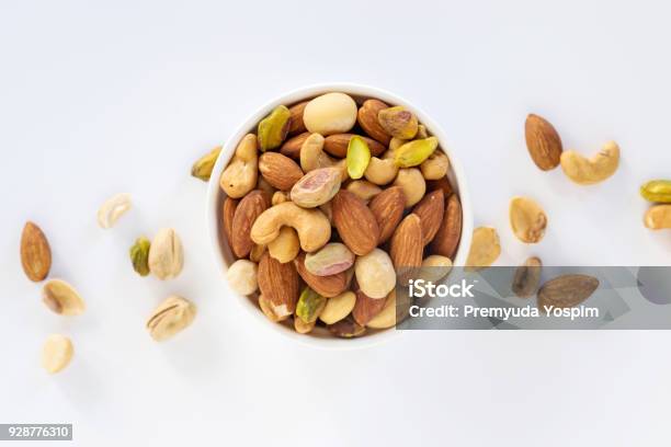 Mixed Nuts In Bowl Stock Photo - Download Image Now - Nut - Food, Snack, Bowl