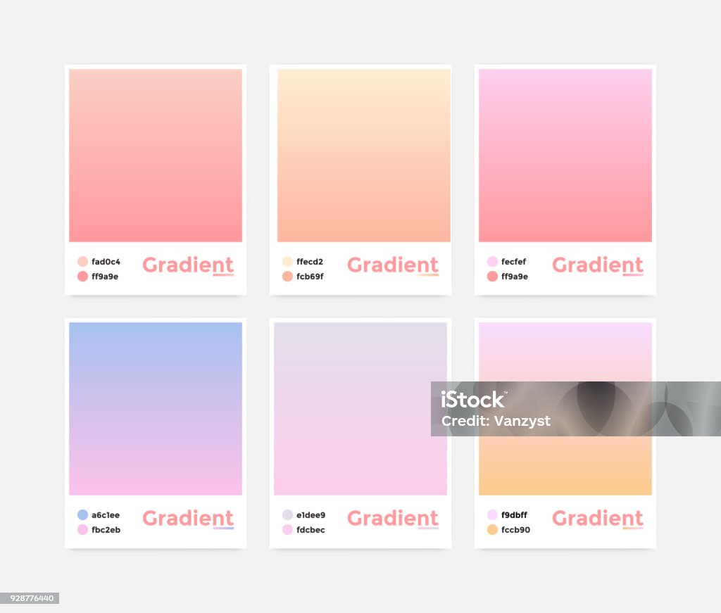 普遍的なセット ベクトル モダンなグラデーション - カラーグラデーションのロイヤリティフリーベクトルアート