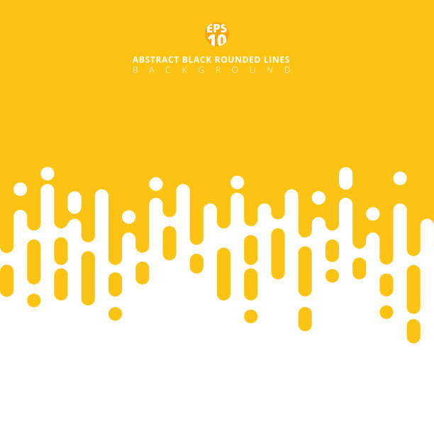ilustraciones, imágenes clip art, dibujos animados e iconos de stock de abstracto amarillo mostaza redondeadas líneas semitono de transición. - textured vector circle in a row