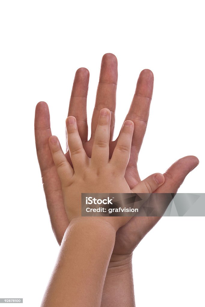 hands on white  Child Stock Photo