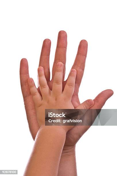 Hands On White Stock Photo - Download Image Now - Child, Childhood, Color Image