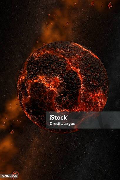 시작 행성에 대한 스톡 사진 및 기타 이미지 - 행성, 용암, 빨강