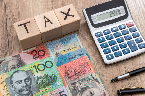 istock Wooden cubes with text tax australian dollar 928795210