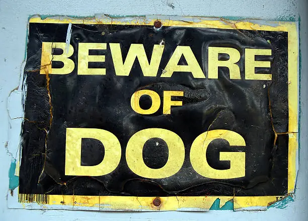 Photo of urban decay - beware of dog