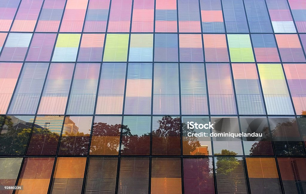 City reflection  in windows  Abstract Stock Photo