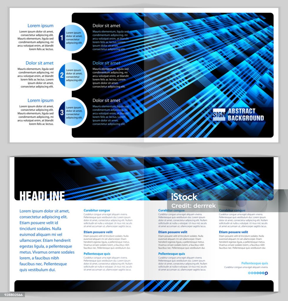 Leaflet Design Example Stock Illustration - Download Image Now ...