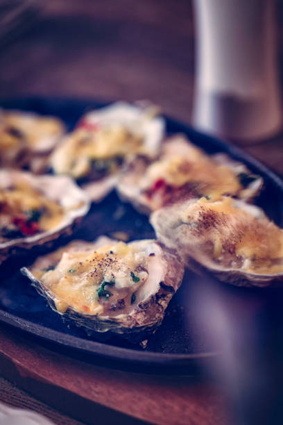 istock Baked Oysters Served on Plate 928802832