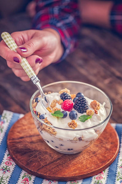 istock Healthy Yogurt with Cereals and Fresh Berries 928802860