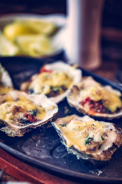 istock Baked Oysters Served on Plate 928802866