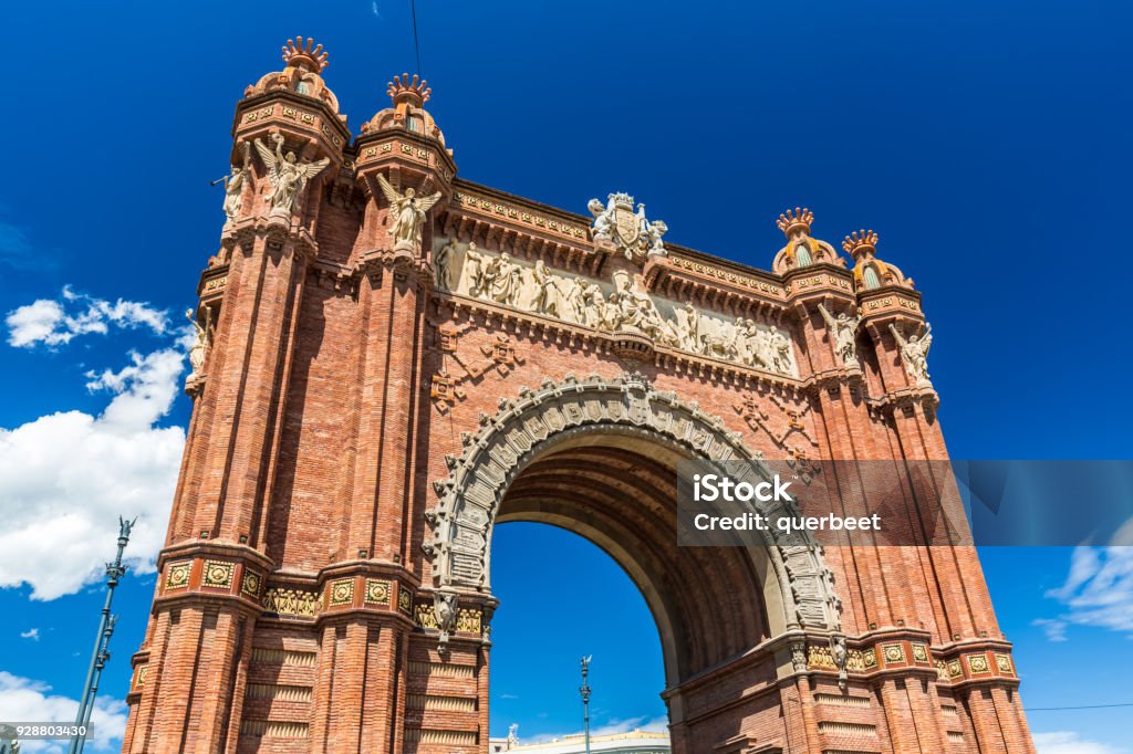 Arc de Triomphe in Barcelona Barcelona - Spain Stock Photo