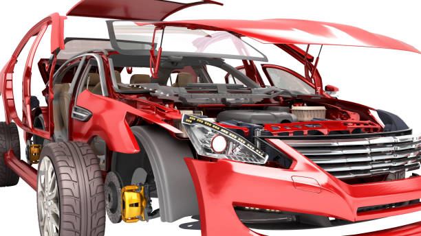 istock Details of the red car on a white background no shadow 3D render 928803524