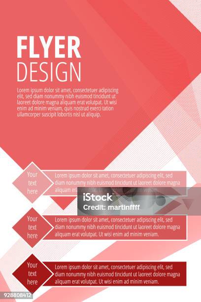 Flyer Design Red Color Vector Brochure Flyer Design Template In Red Color Stock Illustration ...