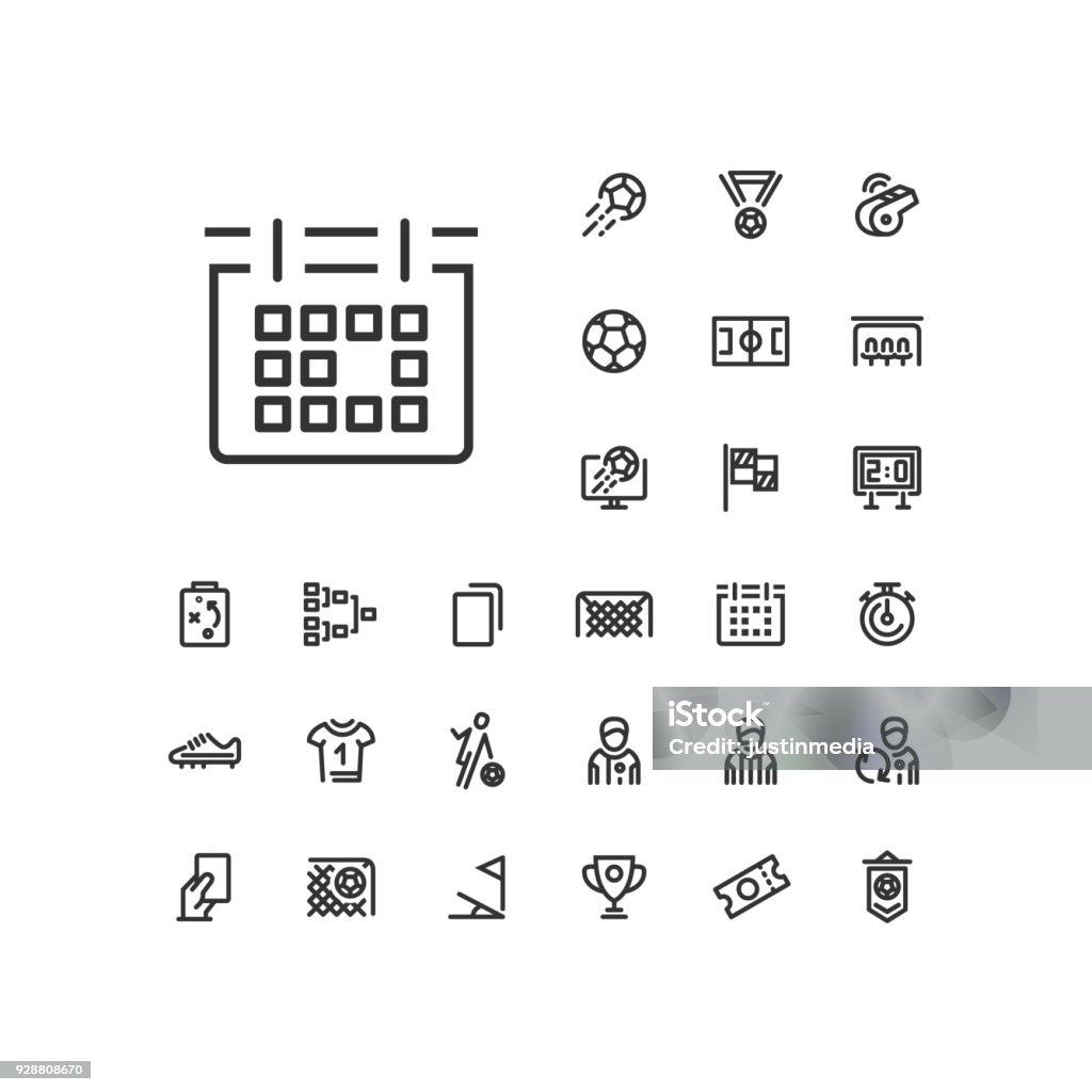 Stats icon in set on the white background. Soccer / football linear icons to use in web and mobile app. Soccer / football linear icons to use in web and mobile app. Activity stock vector