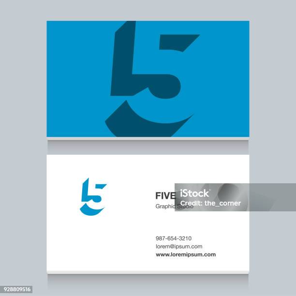 Number 5 Stock Illustration - Download Image Now - Number 5, Logo, Number