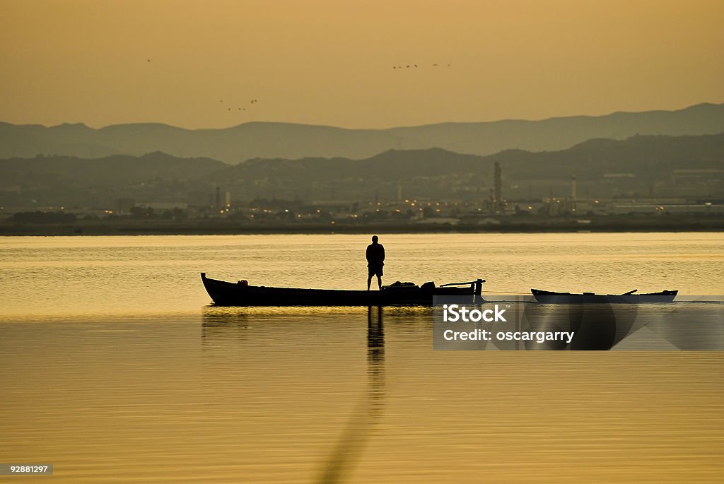 Schatten eines Bootsmann teil - Lizenzfrei Ein Mann allein Stock-Foto