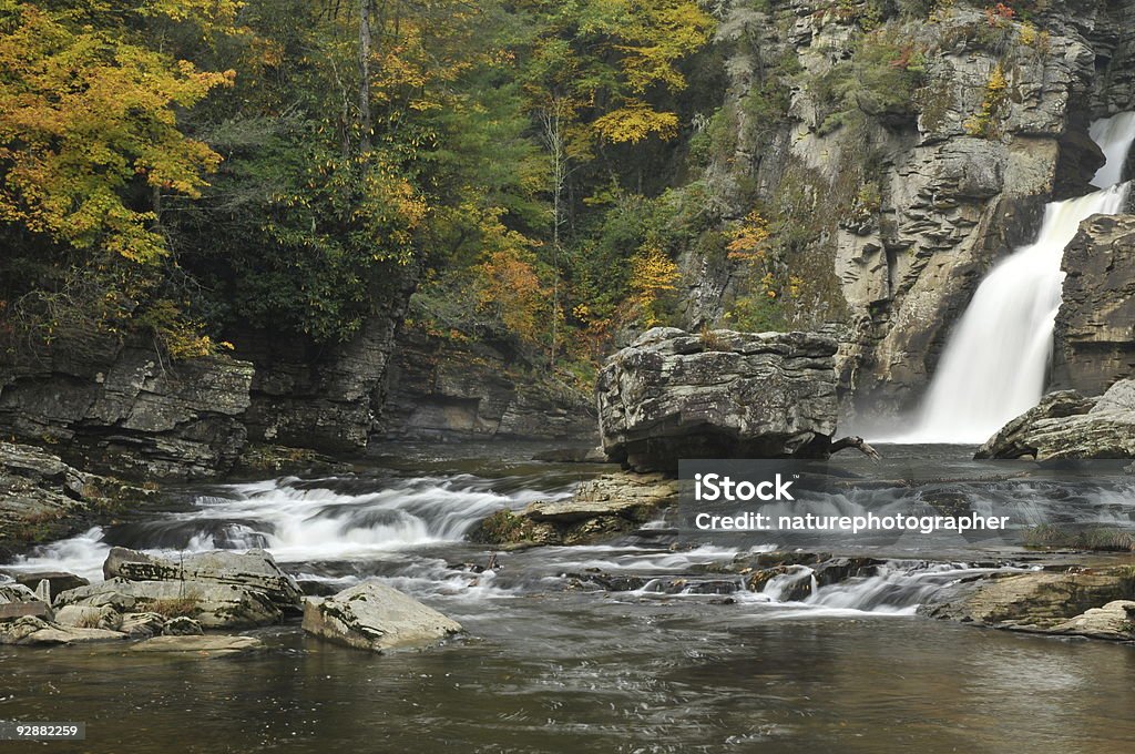 Linnville Falls Gorge in Autumn  Autumn Stock Photo
