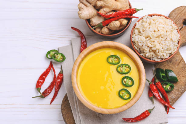 istock Vegetarian curry Gujarati Kadhi with chickpea and yogurt 928832324