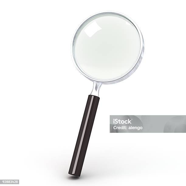 Magnifying Glass Stock Photo - Download Image Now - Magnifying Glass, White Background, Plastic