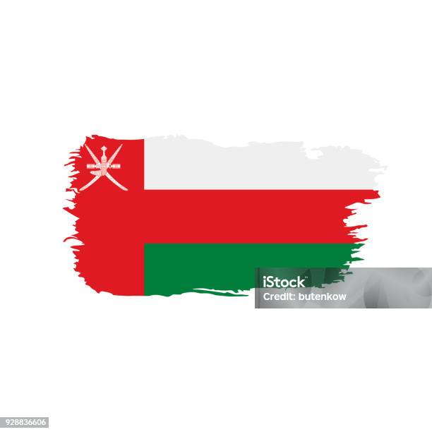 Oman Flag Vector Illustration Stock Illustration - Download Image Now - Backgrounds, Cultures, Flag