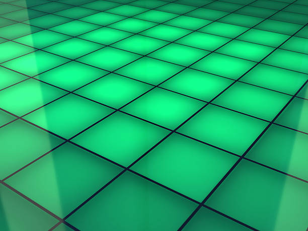 istock Vector illustration of a green 3D dance floor 92883787