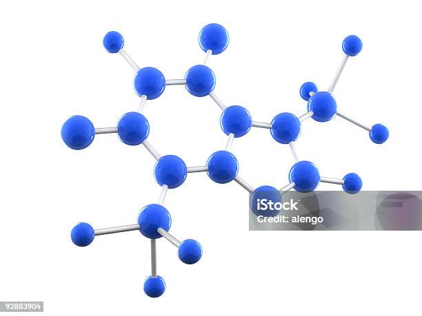 Molecular Model Stock Photo - Download Image Now - Molecule, Plastic, White Background