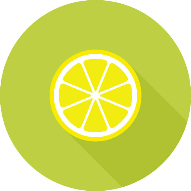 Lemon Flat Design icon Lemon icon citric acid stock illustrations