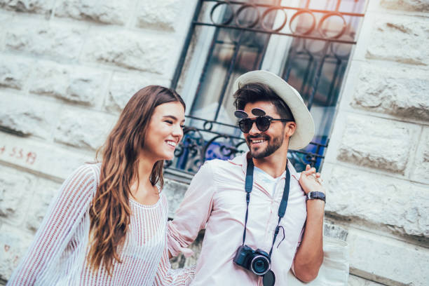 istock Loving couple traveling together 928849440