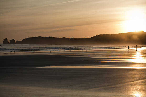 istock beautiful golden summer sunrise on hendaye beach 928849872