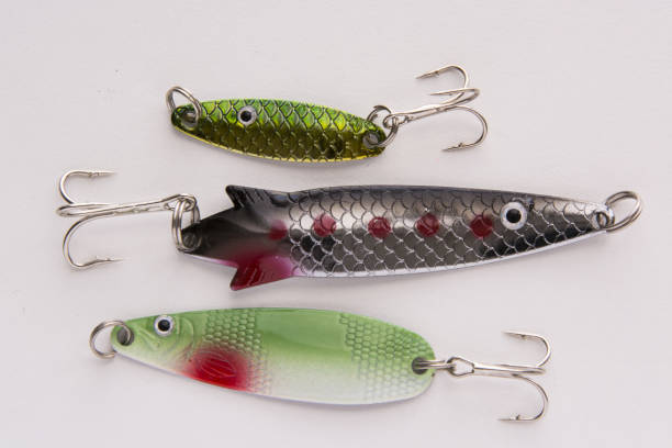 istock Fishing lure, bait spoon 928850356