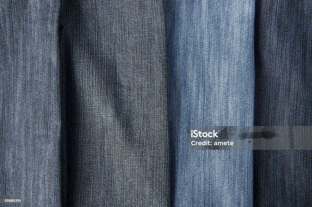 Stos Blue Jeans - Zbiór zdjęć royalty-free (Bawełna)