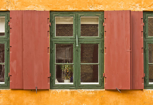 Rustic window stock photo