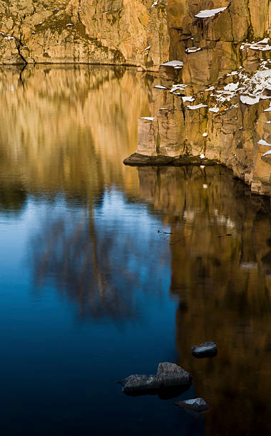 Rock reflections stock photo
