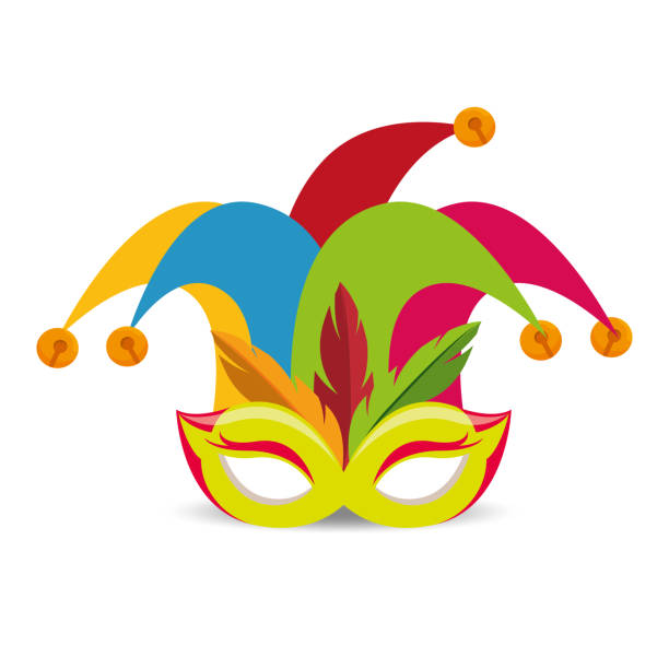 harlekin hut lustige symbol - jester clown harlequin bizarre stock-grafiken, -clipart, -cartoons und -symbole