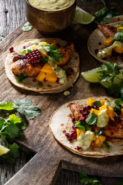 istock Chicken Tacos and Mango Salsa 928860640