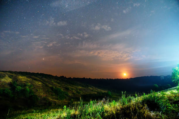 sunset sky star background light sunrise nature