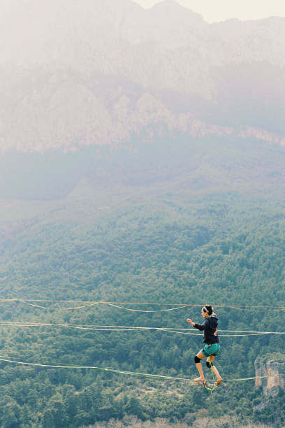istock Walk a line in the sky.Turkish Highline Carnival in Antalya. 928866832